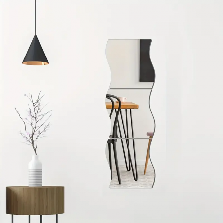 Set 24 Oglinzi Acrilice Decorative, CBD CORAL BEST DEALS, 12cmx10cm, Model Valuri, Autoadezive [6]