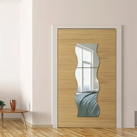 Set 24 Oglinzi Acrilice Decorative, CBD CORAL BEST DEALS, 12cmx10cm, Model Valuri, Autoadezive [7]