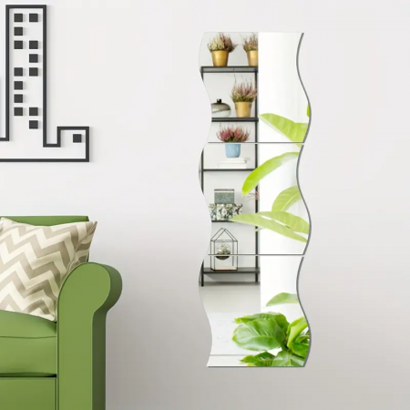 Set 24 Oglinzi Acrilice Decorative, CBD CORAL BEST DEALS, 12cmx10cm, Model Valuri, Autoadezive [3]