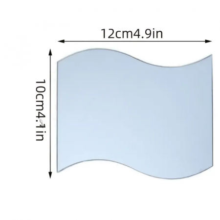 Set 24 Oglinzi Acrilice Decorative, CBD CORAL BEST DEALS, 12cmx10cm, Model Valuri, Autoadezive [5]