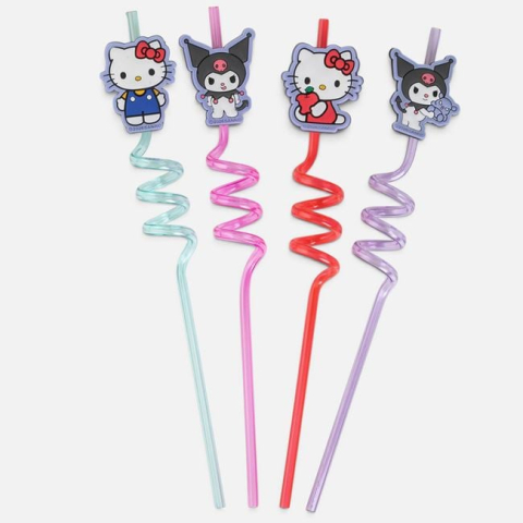 Vesela si servire masa - Set 4 Paie Reutilizabile Hello Kitty & Kuromi din PVC, 27 cm