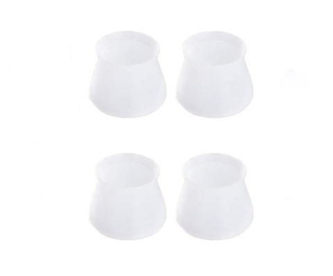 Accesorii mese si scaune - Set 4 Protectii din Silicon, Dimensiune Universala, pentru Picioare de Scaune si Mese, Transparente, CBD CORAL BEST DEALS 3 cm 4 cm 0.3 mm
