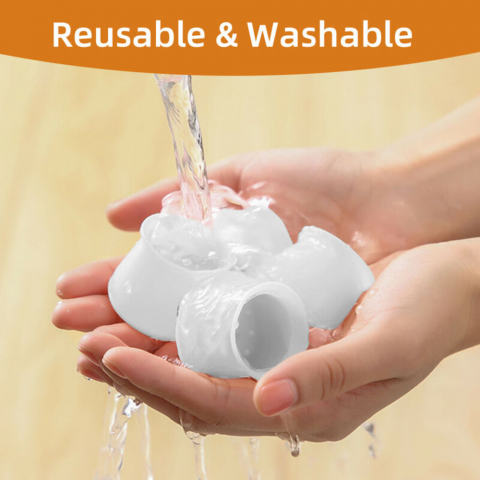 Set 4 Protectii din Silicon, Dimensiune Universala, pentru Picioare de Scaune si Mese, Transparente, CBD CORAL BEST DEALS 3 cm 4 cm 0.3 mm [3]