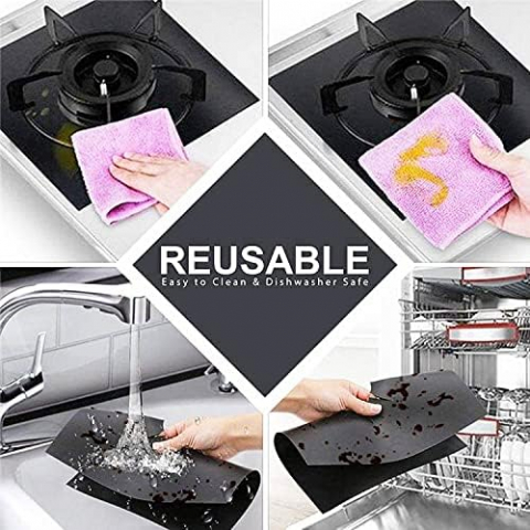 Set folie protecție reutilizabilă pentru plită și aragaz , Folie protecție premium pentru plită și aragaz 27cm [2]