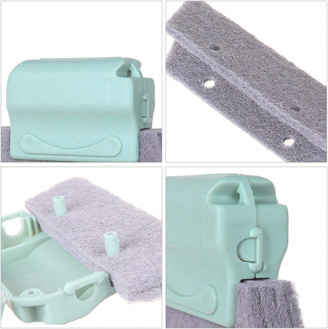 Set curățare tâmplărie PVC,Bureți abrazivi pentru geamuri,Perii dure cu mini fărăș [2]