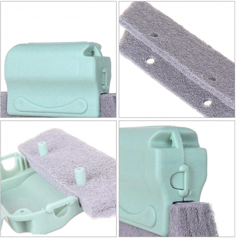 Set curățare tâmplărie PVC,Bureți abrazivi pentru geamuri,Perii dure cu mini fărăș [12]
