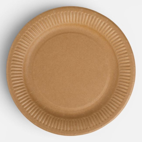 Articole pentru petreceri - Set 50 Farfurii Kraft Ø23 cm