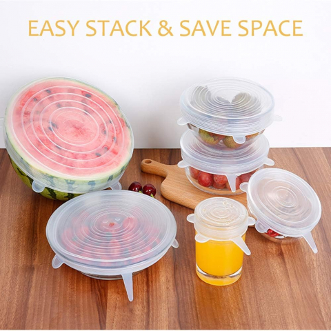 Set 6 Capace din Silicon,6 Marimi, pentru Vase de Gatit si Recipiente de Depozitare Alimente, CBD CORAL BEST DEALS 18 cm [10]