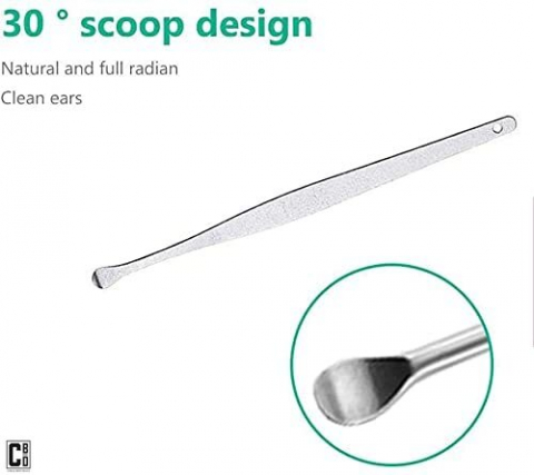 Set 6 Piese pentru Curatarea, Ingrijirea si Igiena Urechilor, din Otel Dermatologic, Gri, Cbd Coral Best Deals [2]