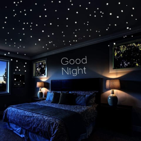 Set Buline si Luna Fosforescenta,210 Piese, 4 Dimensiuni cu Iluminare Indelungata, Autoadeziv, Premium, CBD CORAL BEST DEALS Fosforescent 2 cm [10]