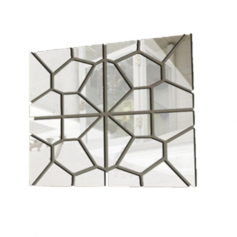 Toate Produsele - Set de 4x7 Oglinzi Acrilice, Autoadezive pentru Decor, 50 x 50 cm, Premium, CBD CORAL BEST DEALS Argintiu 50 cm