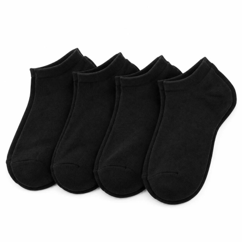 Sosete - Sosete scurte negre pentru barbati, 4 perechi
