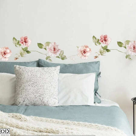 Stickere decorative pentru perete - Sticker decorativ autoadeziv cu trandafiri sălbatici cățărători, 100 x 17.5 cm
