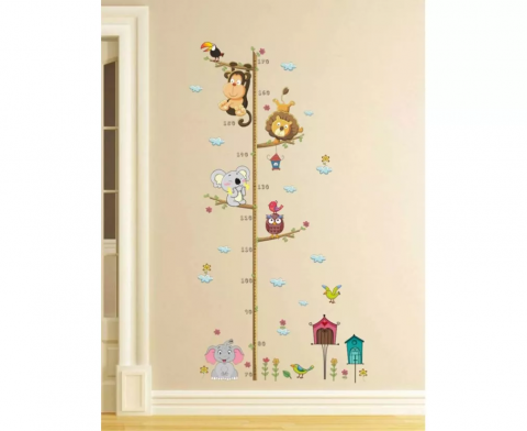 Sticker pentru Masurare Inaltime Copii, cu Animale si Pasari Salbatice, 170cm - CBD CORAL BEST DEALS Multicoior 30 cm [2]