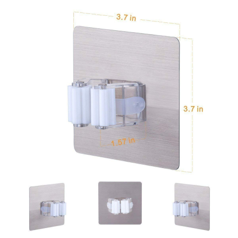 Suport Adeziv Alb Premium, pentru Matura, Mop sau Accesorii Bucatarie si Baie, CBD CORAL BEST DEALS Alb [7]