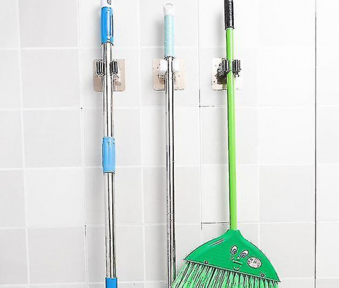 Suport Adeziv Alb Premium, pentru Matura, Mop sau Accesorii Bucatarie si Baie, CBD CORAL BEST DEALS Alb [1]