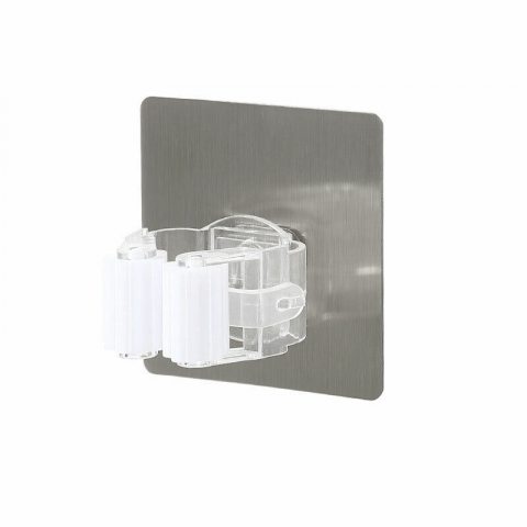 Casa si gradina - Suport Adeziv Alb Premium, pentru Matura, Mop sau Accesorii Bucatarie si Baie, CBD CORAL BEST DEALS Alb