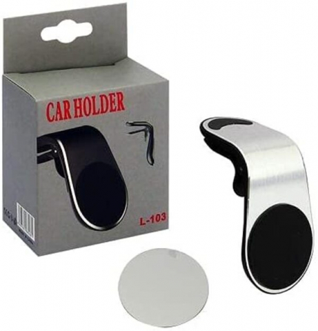 Suport Auto cu Magnet Neodim pentru Telefon Premium, Tableta, GPS cu Prindere pe Grila de Ventilatie, GRI, CBD CORAL BEST DEALS Gri [8]