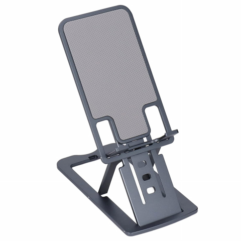 Laptop, Tableta & Telefoane - Suport din Aluminiu de Masa sau Birou pentru Tableta sau Telefon, Pliabil, Reglabil si Portabil, cu Reglaj Multiplu Design Premium, CBD CORAL BEST DEALS Negru