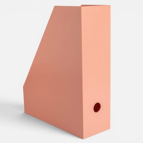 Hartie, caiete si articole de birou - Suport pentru Documente din Plastic Dusty Pink 26,5x9,6x32cm