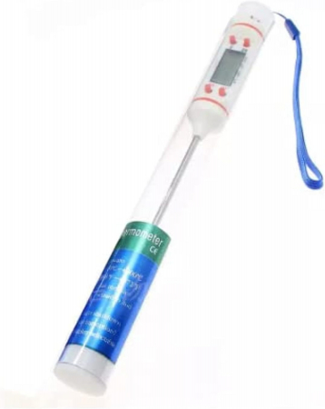 Import EmagMarketplace - Termometru Digital cu Sonda Metalica de Insertie, Alimentar pentru Mancare si Bauturi, cu, Afisaj LCD, Oprire Automata, Interval de Masurare -50°C 300°C, 4 Butoane si Memorie, Alb, CBD CORAL BEST DEAL
