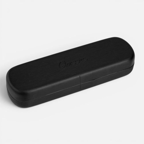 Moda si accesorii - Toc Dreptunghiular Negru Slim pentru Ochelari