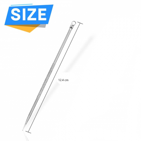 Ustensila Extractor pentru Indepartarea Punctelor Negre, Acnee si Cosuri, din Inox, Premium, CBD CORAL BEST DEALS Argintiu 1 bbl [5]