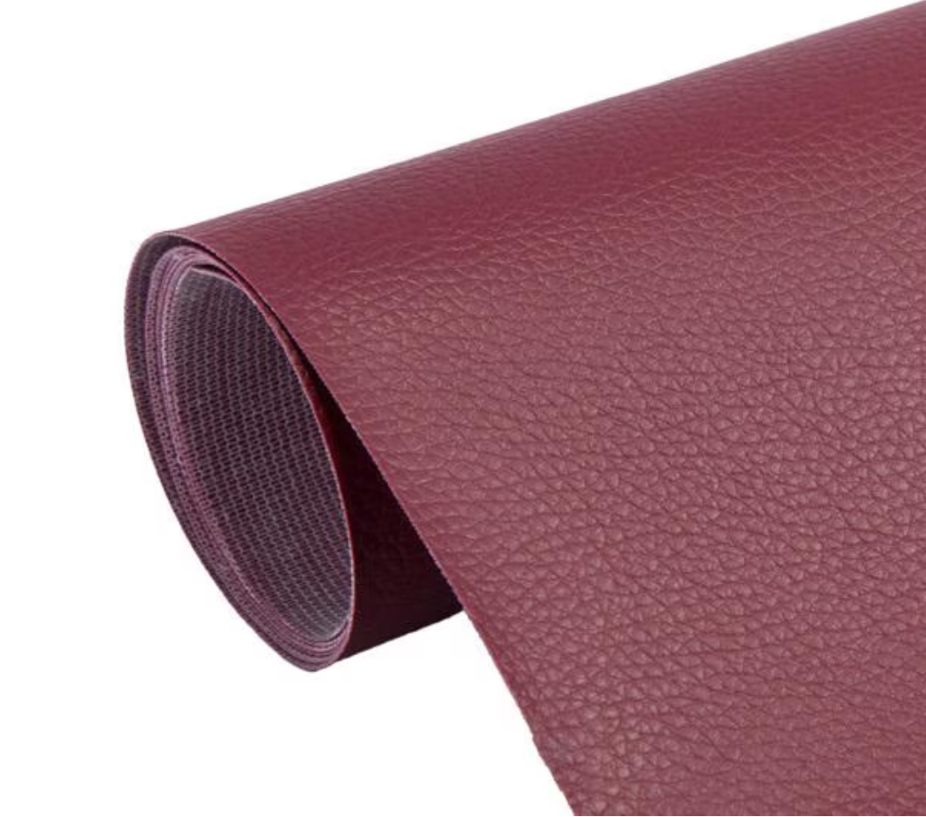 Rolă piele ecologică autoadezivă grena, 50 x 138 cm, pentru recondiționare mobilier și interior auto