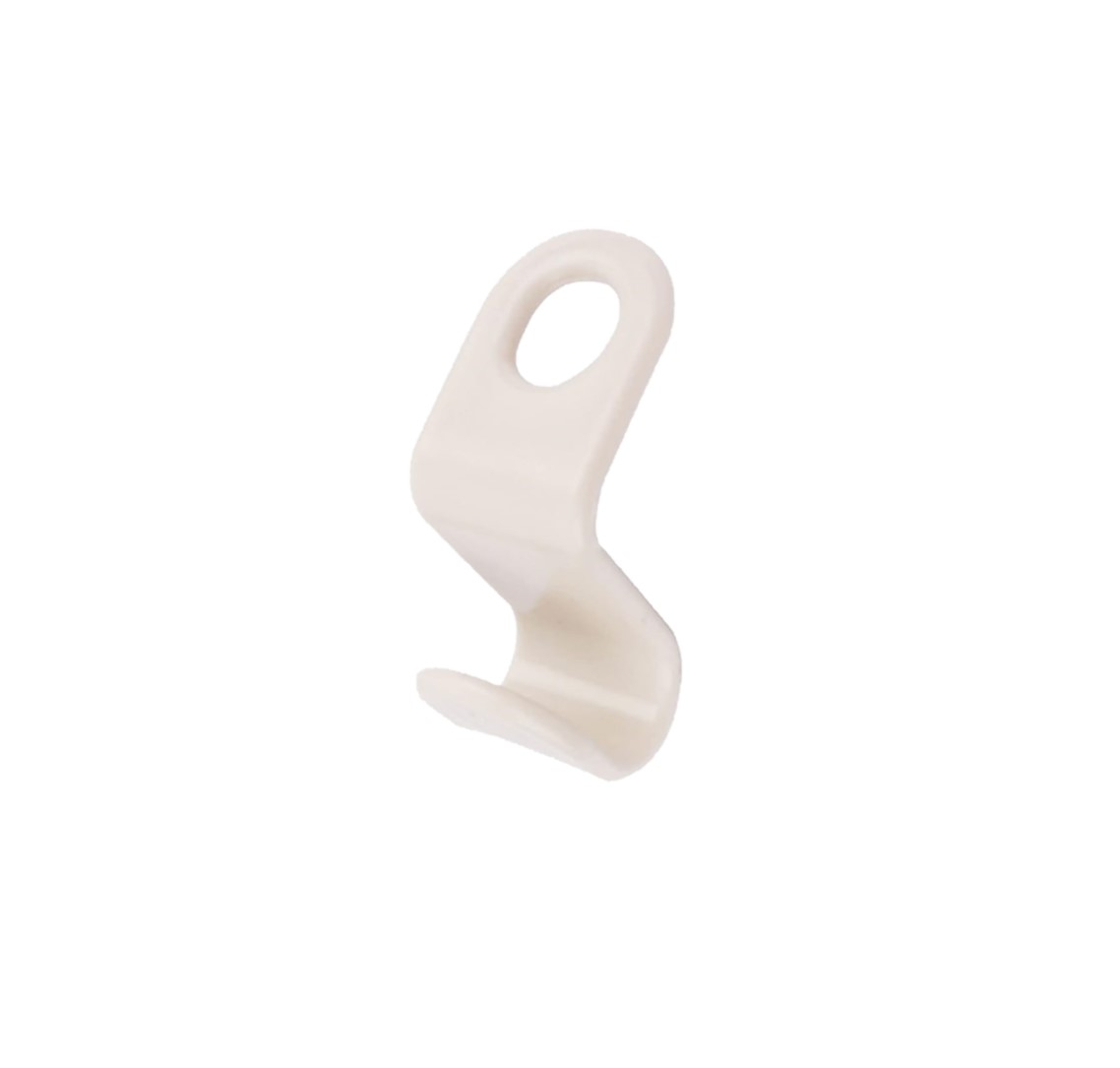 Set 10 cârlige conector pentru umerașe, organizare dulap, alb, PVC, 5 x 2 x 5 cm