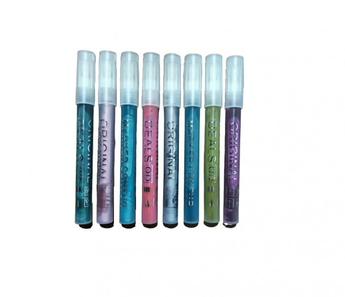 Set 8 markere colorate cu sclipici pentru contur