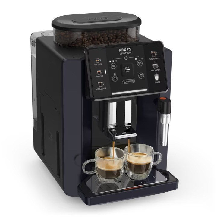 KRUPS Sensation EA910B10 automatic espresso machine, black/purple [1]
