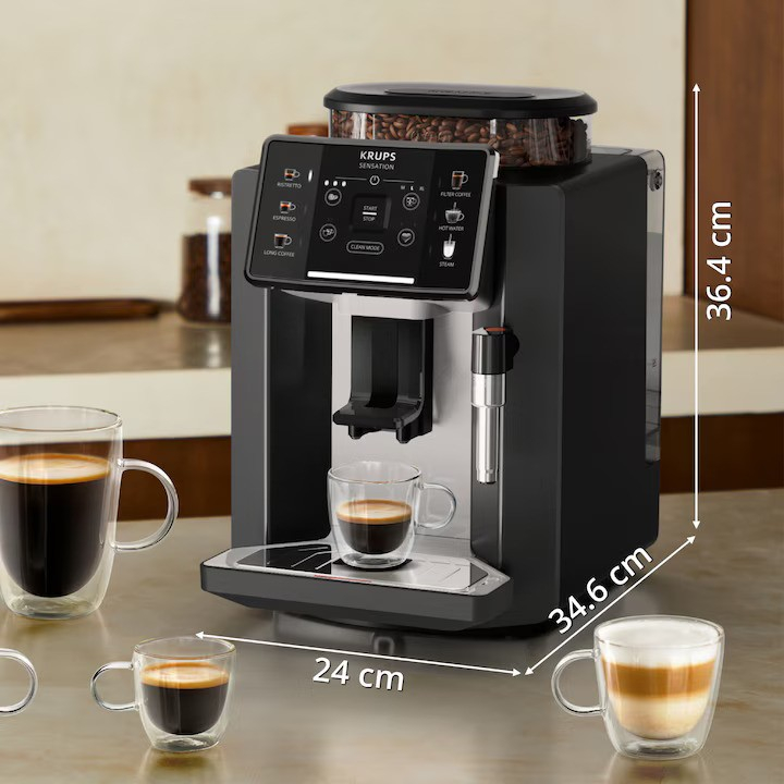 KRUPS Sensation EA910B10 automatic espresso machine, black/purple [5]