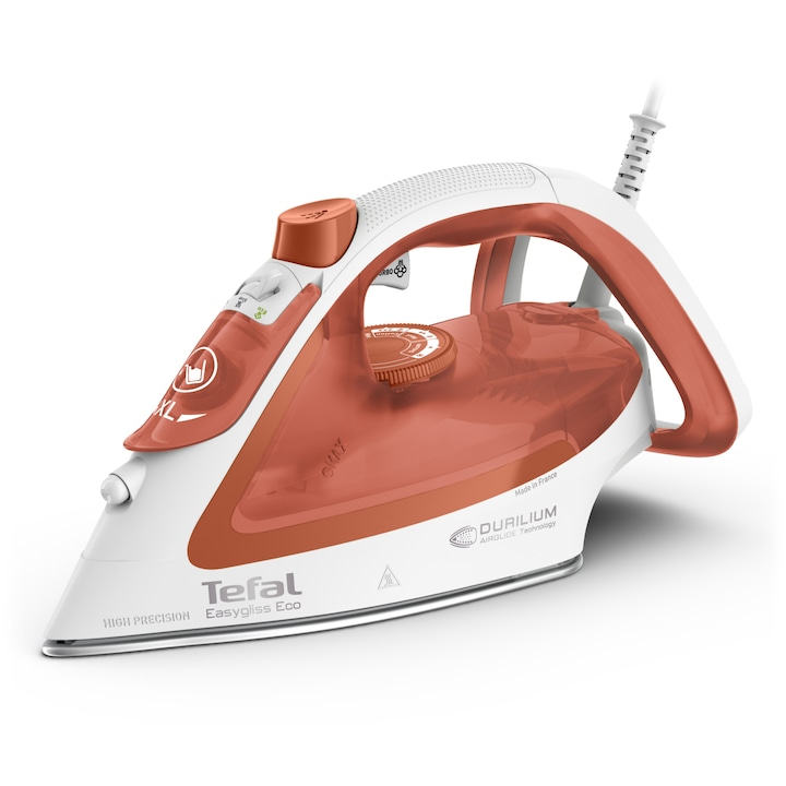 Fier de calcat Tefal EasyGliss Eco FV5782E0, alb/portocaliu  [1]