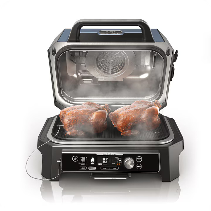 Gratar electric Ninja OG901EU Woodfire Pro Connect XL, negru/albastru [5]