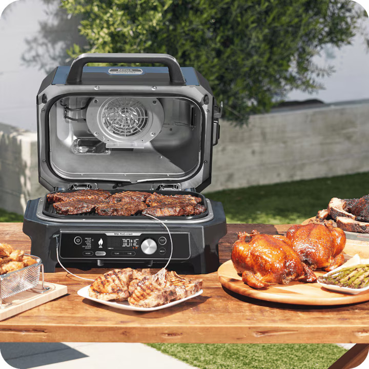 Gratar electric Ninja OG901EU Woodfire Pro Connect XL, negru/albastru [7]