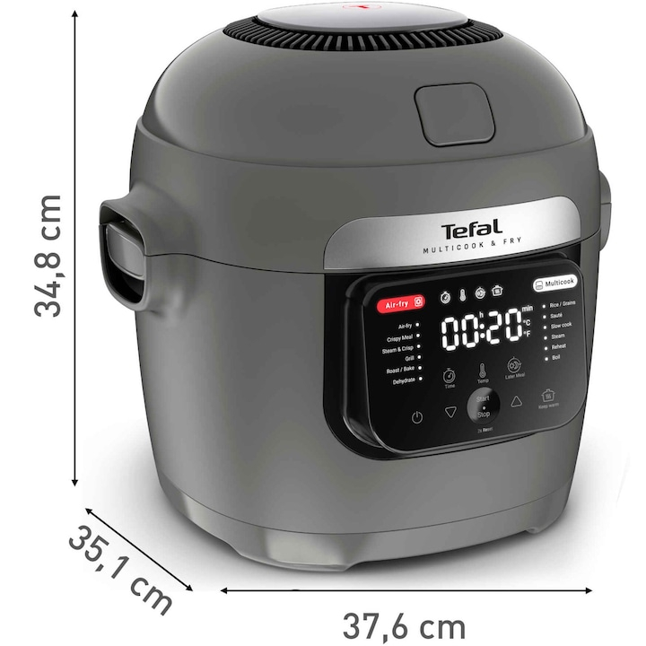 Multicooker inteligent Tefal Multicook & Fry MY731BF0, 1200W, gri [5]