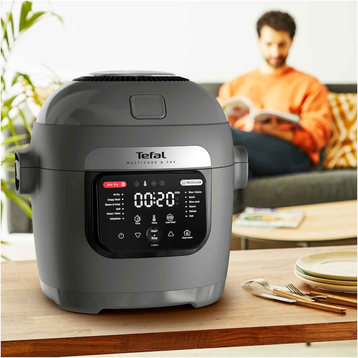 Multicooker inteligent Tefal Multicook & Fry MY731BF0, 1200W, gri [6]