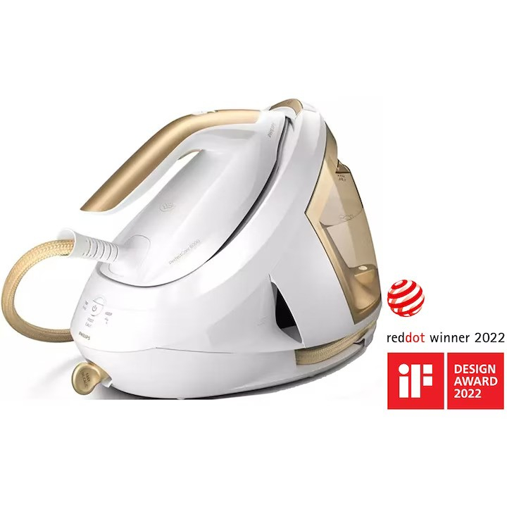 Philips PerfectCare steam iron series 8000 PSG8040/60, white/gold [2]