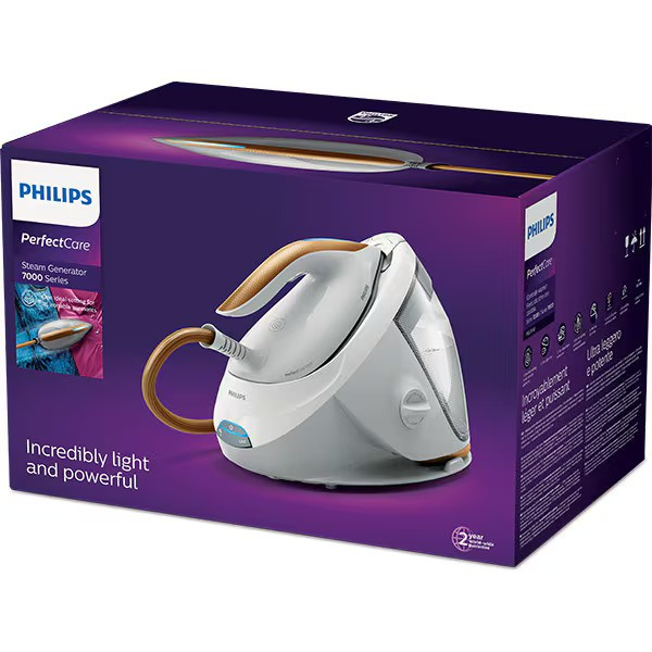 Statie de calcat Philips PerfectCare seria 7000 PSG7040/10, alb/auriu [10]