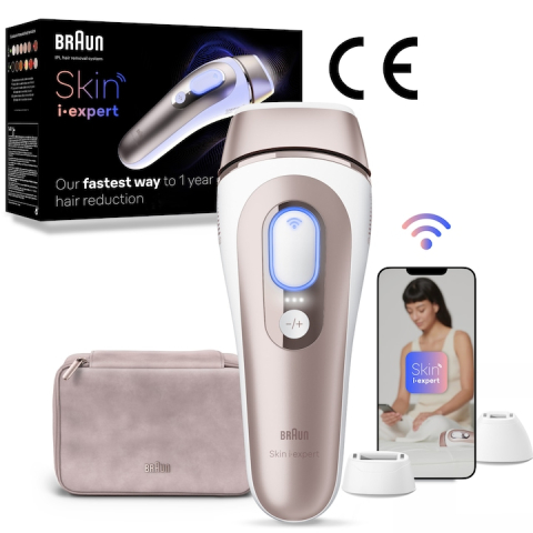 Epilatoare - Epilator IPL Braun Skin iExpert PRO 7 PL7253 Tehnologie Skin iExpert, Roz