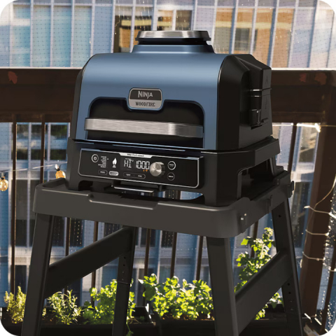 Gratar electric Ninja OG901EU Woodfire Pro Connect XL, negru/albastru [5]
