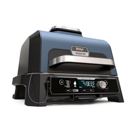 Gratar electric Ninja OG901EU Woodfire Pro Connect XL, negru/albastru [0]