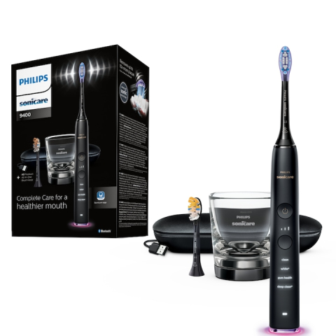 Periute de dinti electrice - Periuta de dinti Philips Sonicare DiamondClean 9000 HX9917/89, Negru