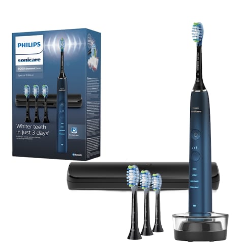 Periute de dinti electrice - Periuta electrica sonica PHILIPS Sonicare DiamondClean Seria 9000 HX9911/89, Acvamarin