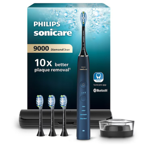 Periute de dinti electrice - Periuta electrica sonica PHILIPS Sonicare DiamondClean Seria 9000 HX9911/89, Acvamarin