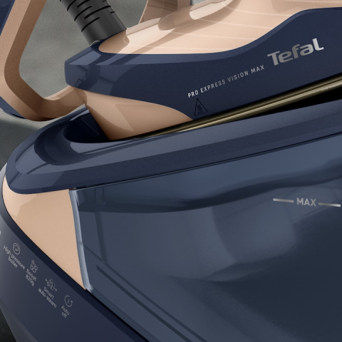 Statie de calcat cu boiler de inalta presiune Tefal Pro Express Vision Max GV9910E0, albastru & bej [9]