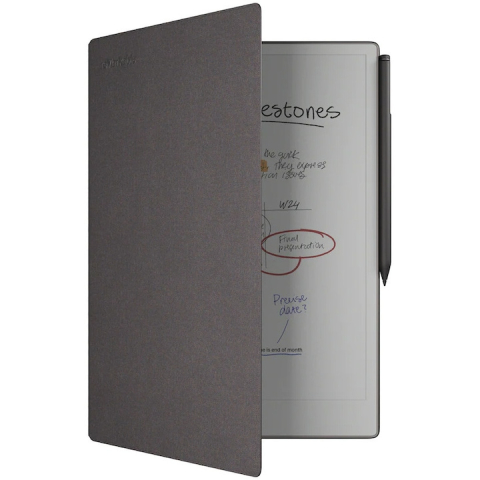 eBook Reader - Tableta ePaper reMarkable Paper Pro cu husa Book Folio Basalt, Marker Plus pen si Marker tips incluse, argintiu