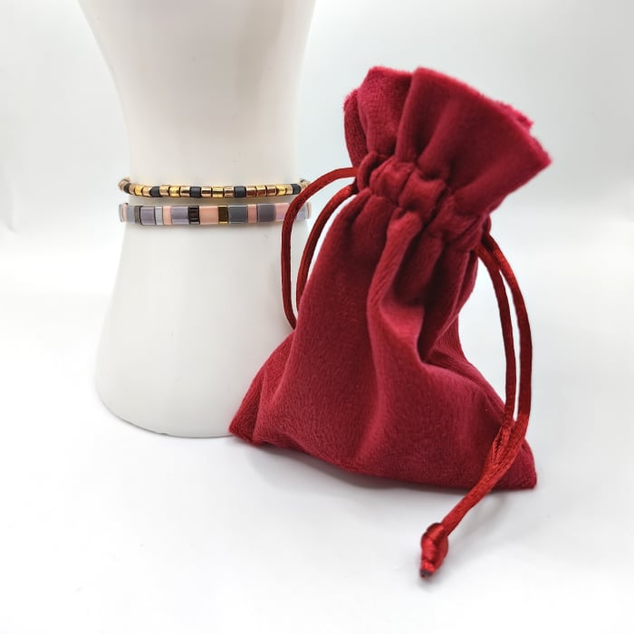 Asha - Set 2 bratari margele Miyuki din Japonia, placate cu Aur 24K [3]