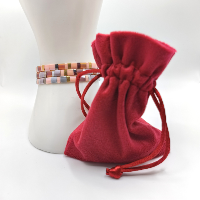 Asha - Set 3 bratari margele Miyuki din Japonia, placate cu Aur 24K [3]