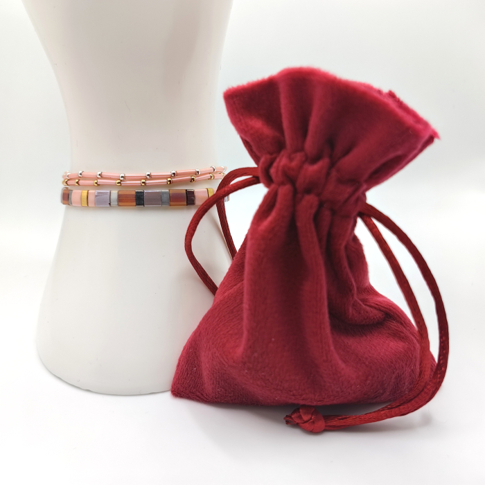 Asha - Set 3 bratari margele Miyuki din Japonia, placate cu Aur 24K si Argint 925 [3]